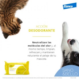 SANO&BELLO Toallitas Limpiadoras Cidronela Perro y Gato
